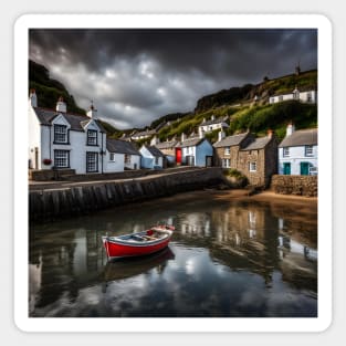 Cornish Fishing Village Magnet